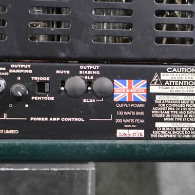 Trace Elliot Trident H100 100 watt 3 channel Tube Amp Head Vintage 90s w Factory Footswitch & FAST Shipping image 8
