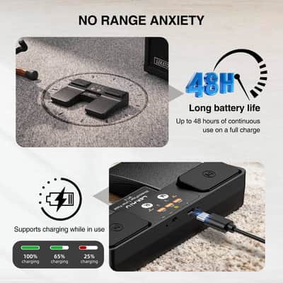 LEKATO Wireless Bluetooth Page Turner for ipad Tablets Android IOS, Usb-Rechargeable Music Page Turner Foot Pedal with LED Battery Indicator Supports Multimedia Controls (Play/Pause, Next Track) image 5