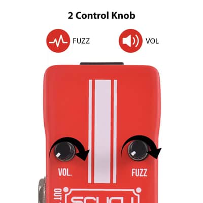SCURU FUZZ Guitar/Bass Fuzz Effect Pedal VOL/FUZZ Versatile Sound made by Caline image 4