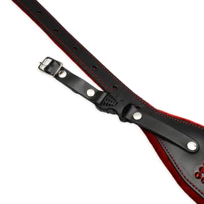 Tarazco Red/Black Red Studded Accordion Shoulder Straps - Premium Comfort and Style image 7
