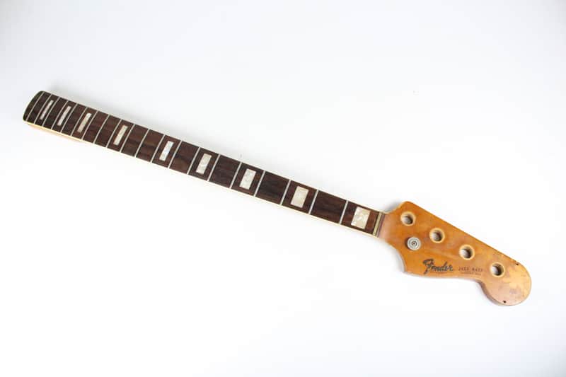 1966 Vintage Fender Jazz Bass Neck Rosewood Fretboard All Original 1960's Guitar image 1
