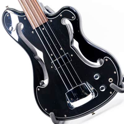 Eastwood MRG Series EUB-1 Fretless Electric Bass with Case – Black image 4