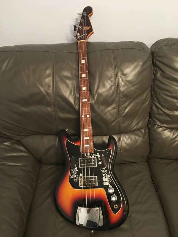 Teisco EB120 1960s Sunburst image 1