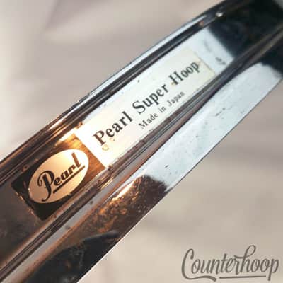 *Pearl 16" Super Hoop Floor Tom/Marching Snare Drum Batter Rim 8-Lug Chrome* image 2