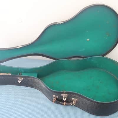 Vintage 1960s Unknown Maker Possibly Premier Kalamazoo Gibson Harmony Archtop Acoustic Guitar Circa Rare Geib & Schaeffer Lifton Sausage Handle Case Restoration Project image 3