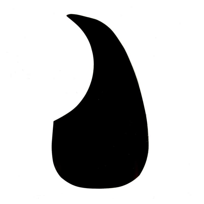 Kling-On EV-1P-B Evolution 1-Piece "Tear-Drop" Pickguard for Steel Acoustic Black image 1