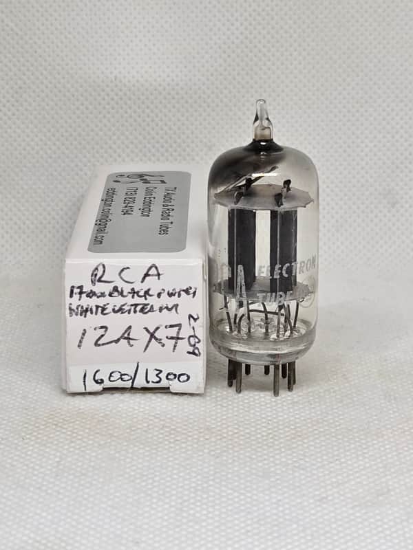 RCA 12AX7 Black Plate Balanced Single NOS ECC83 12AX7A image 1