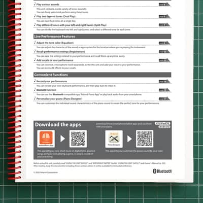 Roland FP-90x — 2 in 1 Owners Manual User Instructions — 57 Pages — USA Made