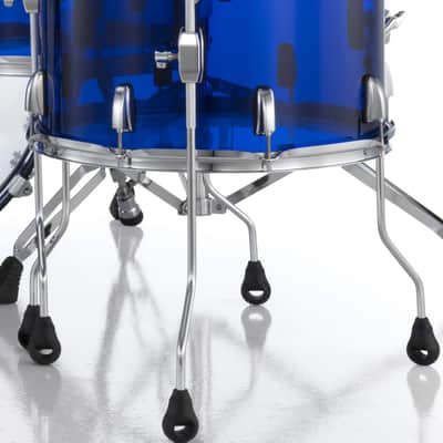 Pearl *Pre-Order* Crystal Beat 16x15" Blue Sapphire Floor Tom Acrylic Drum w/Legs | NEW | Special Order | Authorized Dealer image 2