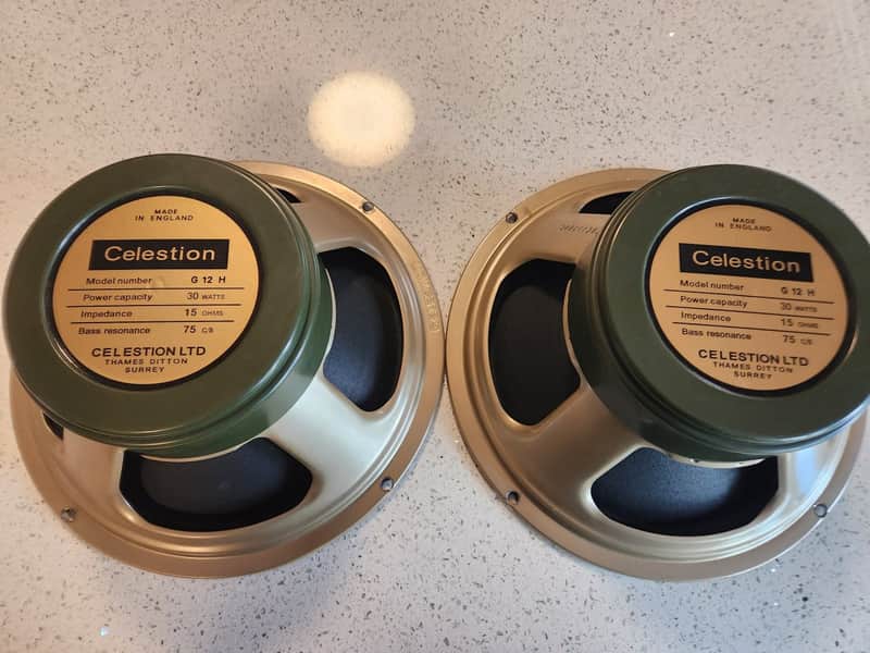 2-Celestion Heritage G12H-75 Greenback 15ohm 2000 - green image 1