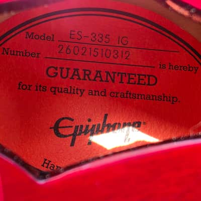 New Epiphone ES-335 Electric Guitar Cherry Red Deluxe Hardshell Case Included image 6