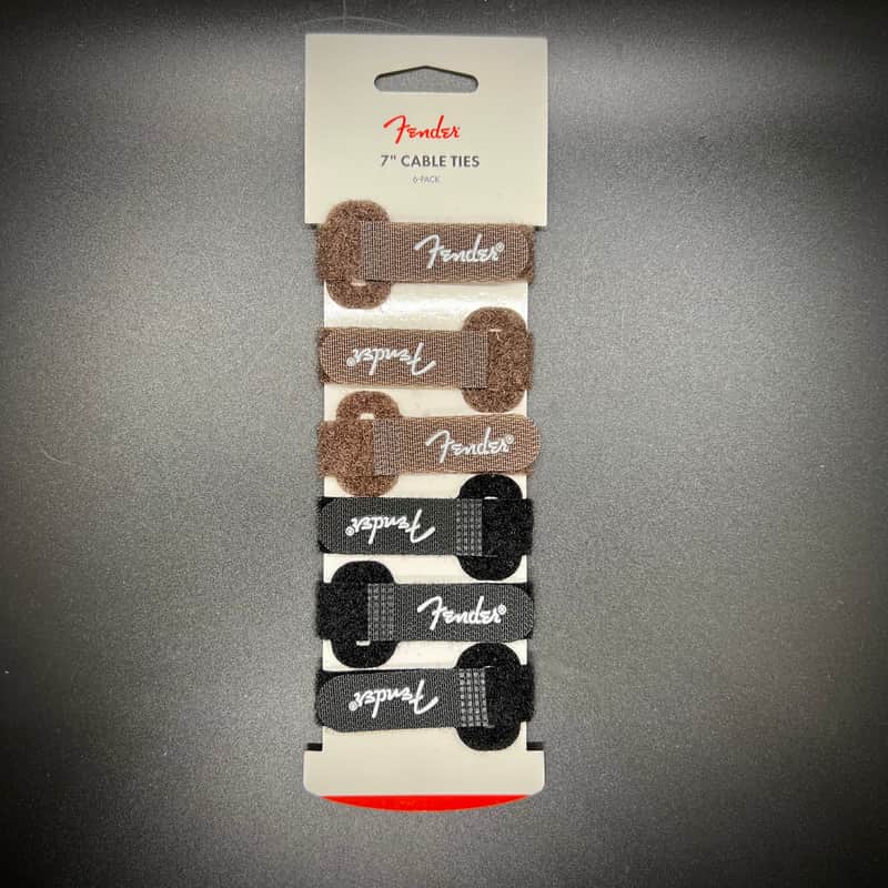 Fender Cable Ties 7", Black/Brown image 1