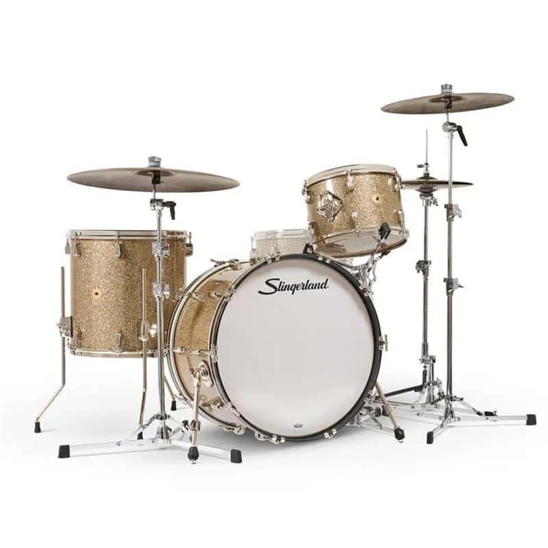 Slingerland Radio King 3pc Drum Set 22/13/16 Gold Glass image 1
