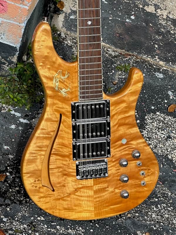 Pavel 12-String Electric Hollow Body 2000 - a stunning over the top Blonde 12-string on a budget. image 1