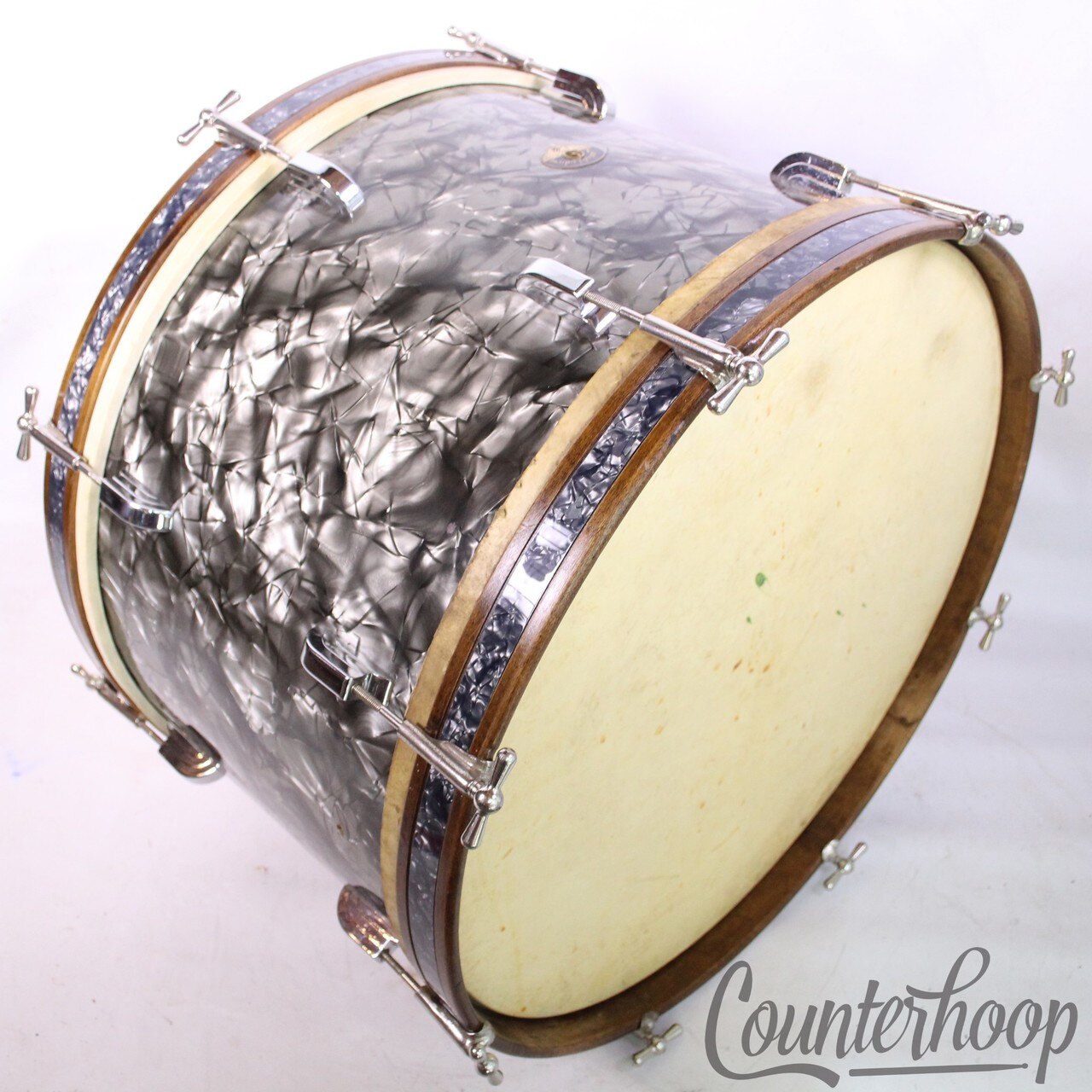 Leedy&Ludwig 22x14"Black Diamond Pearl Virgin Bass Drum 3Ply Maple Vintage 50s* — main photograph