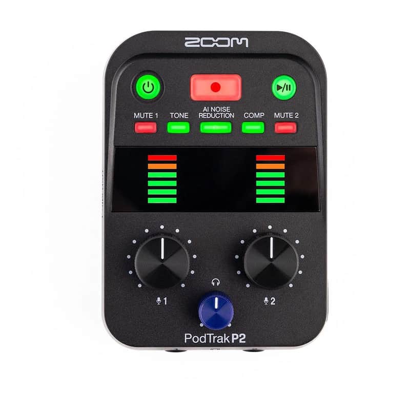 Zoom PodTrak P2 Podcast Audio Interface & Recorder image 1