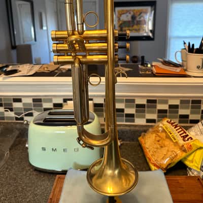 WOW! Super Nice Antoine Courtois Evolution IV Bb Trumpet In Raw Brass L@@K! image 7