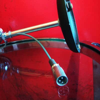 Vintage 1960's Olson M-102 dual crystal pill microphone w cable & Atlas stand RCA Calrad Monarch Lafayette Alrad image 11