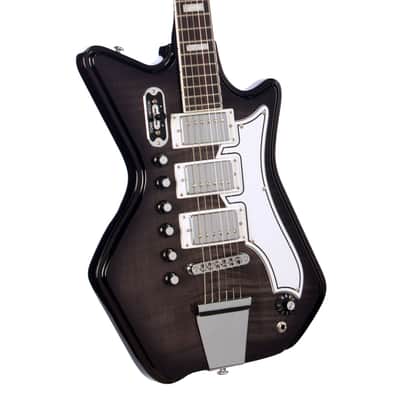 Airline Guitars Jetsons 3P FM Charcoal Flame image 2