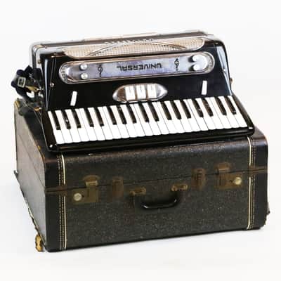1950s Universal Electric Accordion Rare Stereo Model Vintage with Original Case Made in Italy image 1