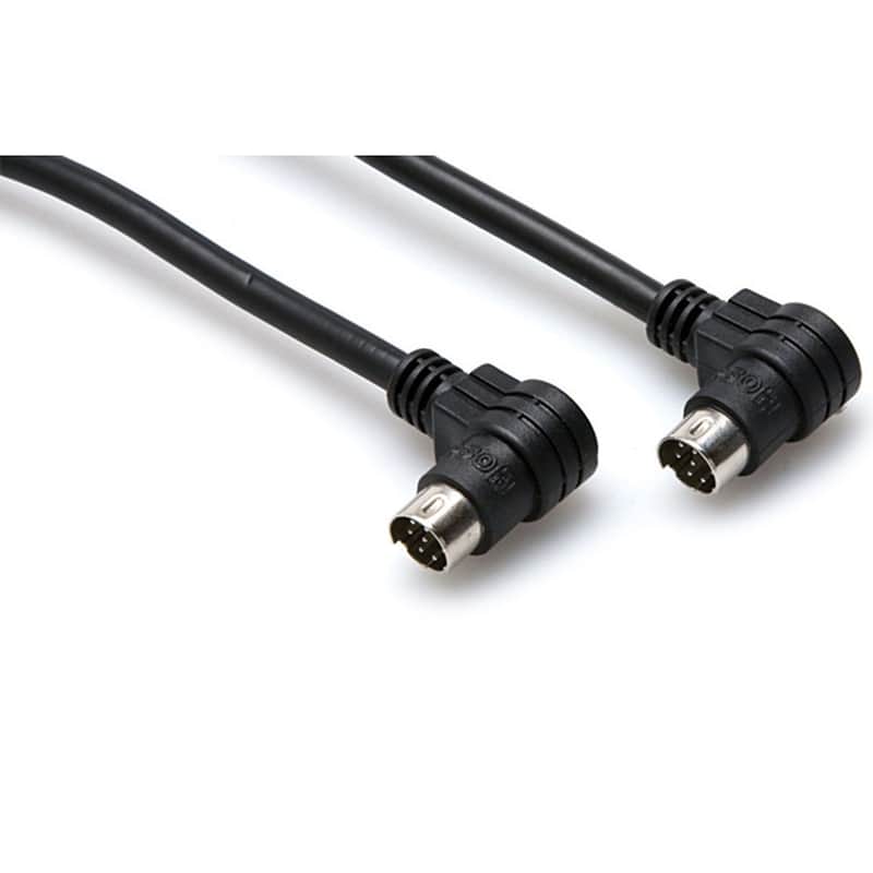 Hosa CCD-103 Right-Angle 8-pin Mini-DIN to Same CD Controller Cable - 3' image 1