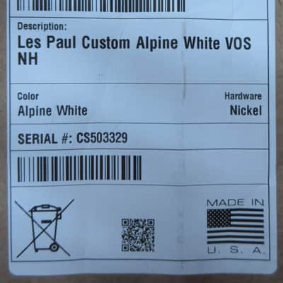 Gibson Ltd Ed Les Paul Custom - Antique Alpine White VOS image 16