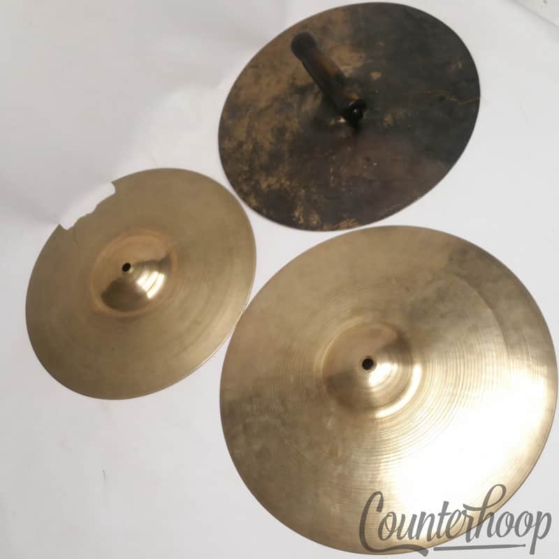 *Zildjian 13",15"Zenjian Ludwig 14"Hi-Hats Cymbals Crash Vintage 50s Avedis A* image 1