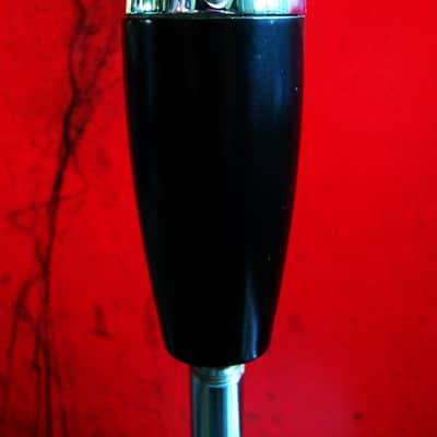 Vintage 1960's Calrad DM-9 dynamic microphone black harp mic w stand Olson Lafayette prop display image 10