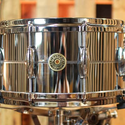 Gretsch 6.5x14 USA Custom Chrome Over Brass Snare Drum - G4164 image 1