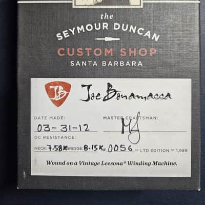 Seymour Duncan Limited Edition Joe Bonamassa Custom Shop 1959 Pickup Set Aged / Signed **As New** image 11