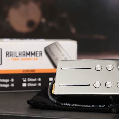 RAILHAMMER Chisel Bridge Chrome Humbucker Pickup