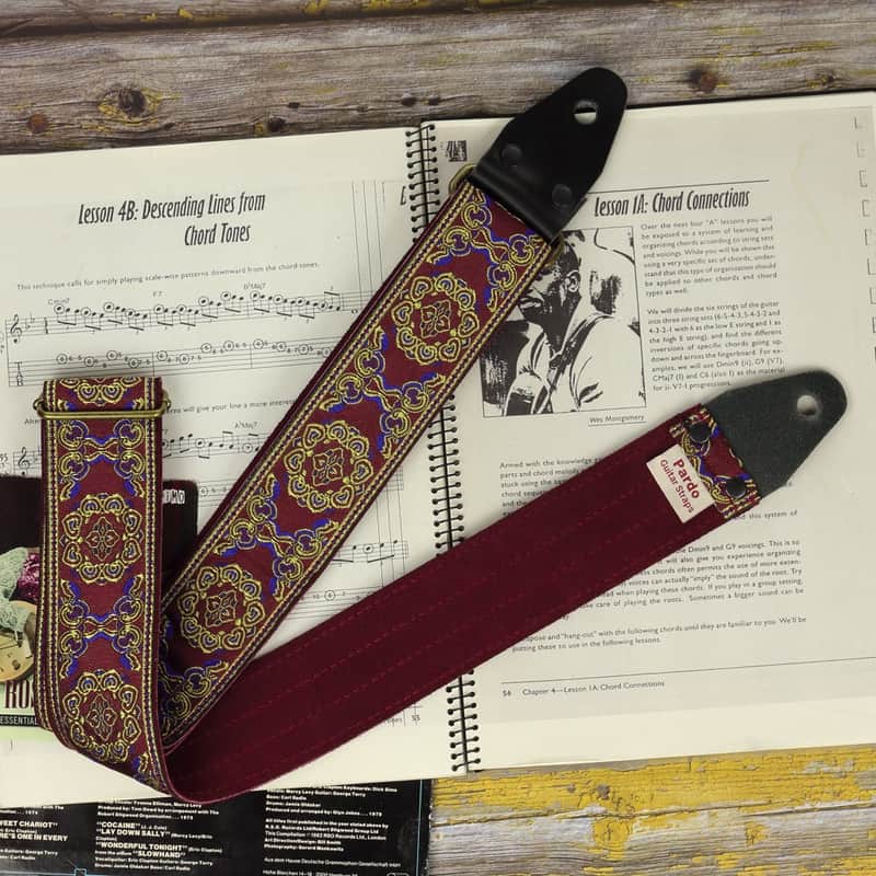 Pardo retro guitar strap model Atlas, backing suede image 1
