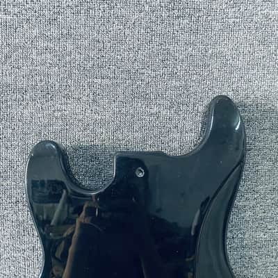 Black Strat Style Guitar Body in Solid Wood image 5