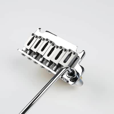 10.5mm Electric Guitar Bridge with Stainless Steel Saddles Plate Brass Block 2 Point Tremolo Bridge Compatible with Stratocaster Strat 6 String Electric Guitar Replacement Parts (Pearl Nickel) image 3