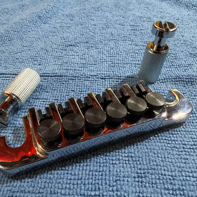Gibson TP-6 Tailpiece 2010s - Chrome Fine Tuners Studs & Inserts image 1