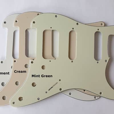 Stratocaster HSS guitar pickguard 3ply parchment fits USA and MIM Fender image 3