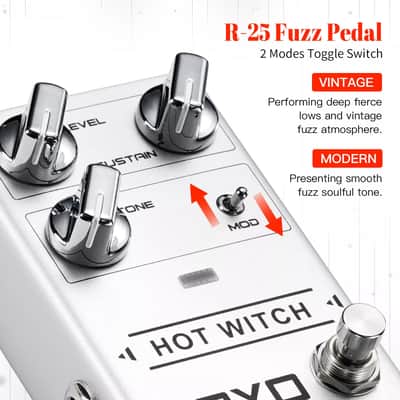 JOYO R-25 Hot Witch Fuzz Guitar Pedal Multiple Fuzz Effects with Retro/Modern Mode True Bypass image 7