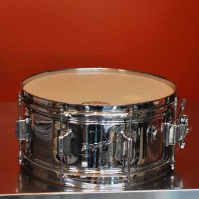 Rogers PowerTone 6.5x14" 8-Lug Chrome Over Brass Snare Drum 1963-1973
