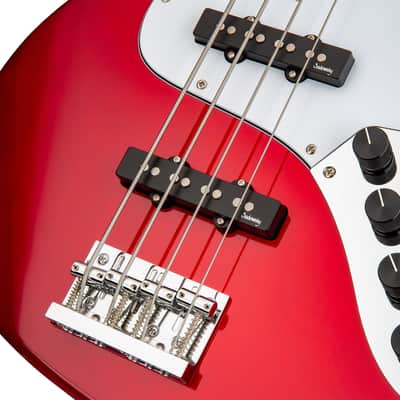 Sadowsky MetroExpress 21-Fret Vintage J/J Bass, Maple Fingerboard, 4-String - Solid Candy Apple Red Metallic image 4