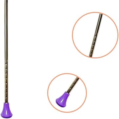 26-inch Twirling Baton Spinning Dance Baton Metal Rhythmic Gymnastics Conducting Batons for Child in Majorette-Complete with 1 Dance Ribbon Rainbow Streamer image 3