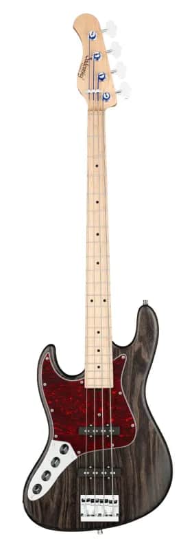 Sadowsky MetroLine 21-Fret Vintage J/J Bass-Swamp Ash Body-4 String-Nirvana Black Transparent Satin-Lefthand image 1