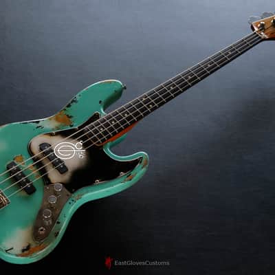 Fender Standard Jazz Bass Seafoam Green Heavy Relic Aged (RARE) image 10