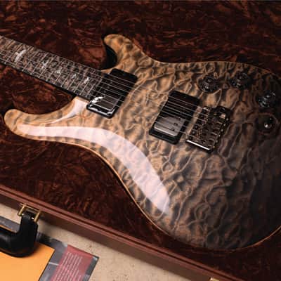 PRS RARE 2016 Private Stock DGT in Frostbite Fade w/Quilt Maple Top, Stained Quilt Maple Fretboard w/Ebony Binding, Flame Maple Neck, Swamp Ash Back with Matching Backplates, Black PRS Tremolo + Phase III Locking Tuners & MOP w/Paua Outline Bird Inlays image 4