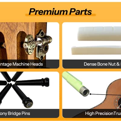 Bromo BAR 6 E SOLID TOP PARLOR SIZE ACOUSTIC GUITAR image 14