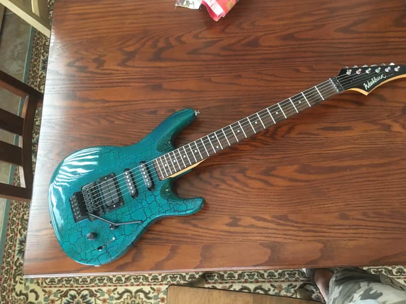 Washburn Chicago series Kc-40 80's 90's crackle green/ black | Reverb