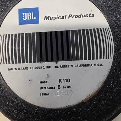 JBL K110 guitar speaker image 3