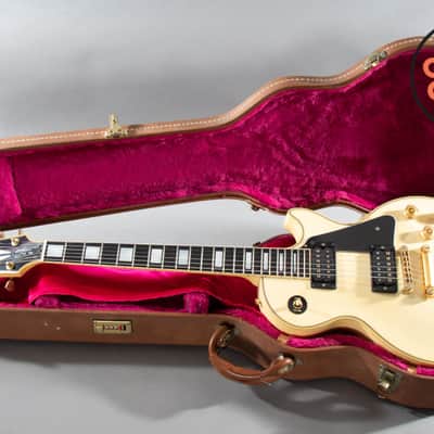 2001 Gibson Les Paul Custom Alpine White (Aged Cream) Ebony Board w/ OHSC image 2