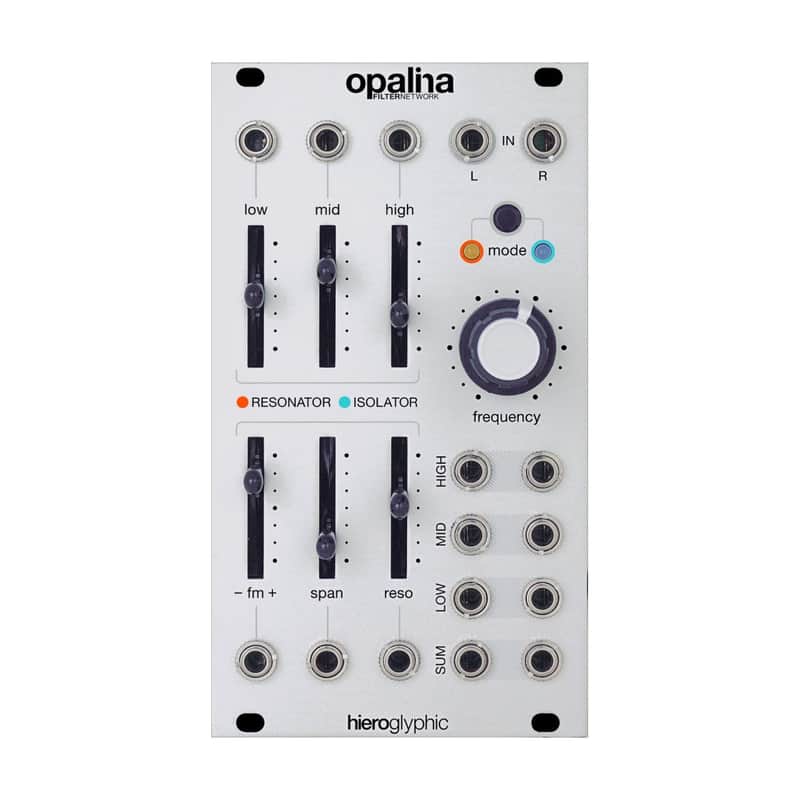 Hieroglyphic Opalina Eurorack Stereo Filter Module (Silver) image 1