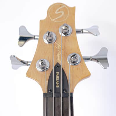 Mid 00’s Samick FM-2 Fairlane Left Handed Bass Guitar w/ Split-Coil Humbucker, Transparent Black Finish image 9
