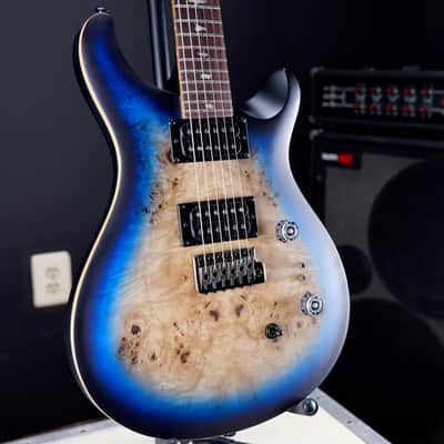 PRS SE "Exotic" Custom 24-08 Poplar Burl Limited Edition Lake Blue Midnight Burst image 1